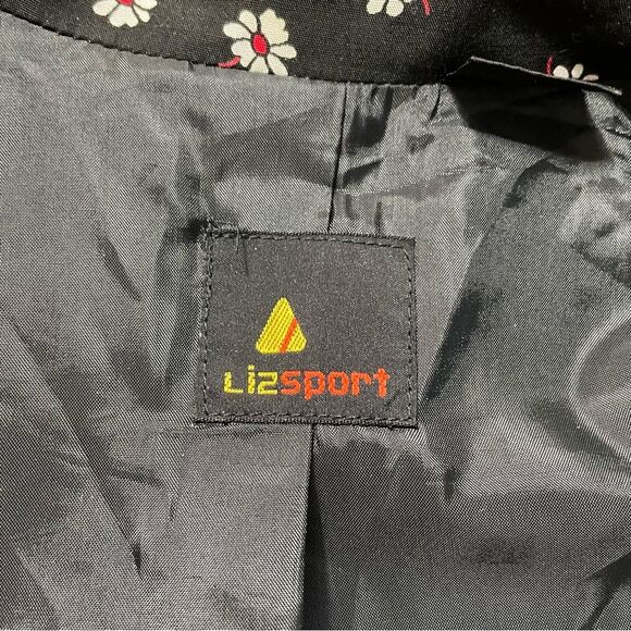 LizSport 90's Blazer Jacket Daisy Floral Print Single Button Closure Size M - Picture 8 of 10